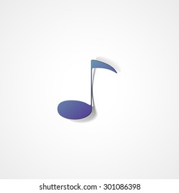 Vector note web icon on white background