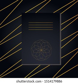 Vector notebook cover. Decorative ornament to be printed on the covers of books, notebooks, planners