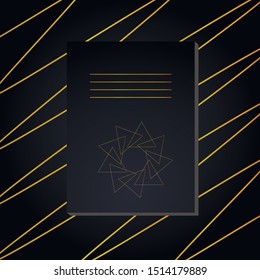 Vector notebook cover. Decorative ornament to be printed on the covers of books, notebooks, planners