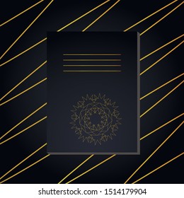 Vector notebook cover. Decorative ornament to be printed on the covers of books, notebooks, planners
