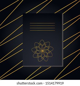 Vector notebook cover. Decorative ornament to be printed on the covers of books, notebooks, planners