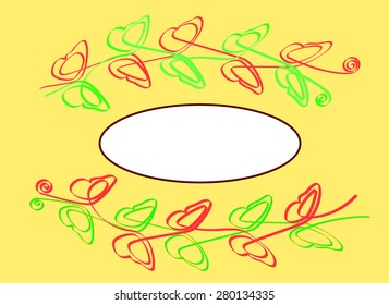 Vector notebook cover a ribbon in the form of butterflies.