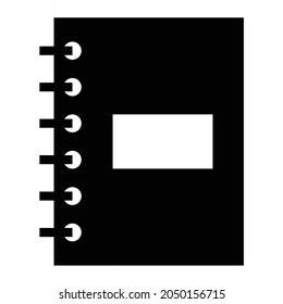Vector Notebook Glyph Icon Design
