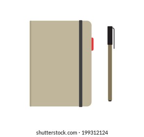 Vector Notebook Icon Symbol Illustration