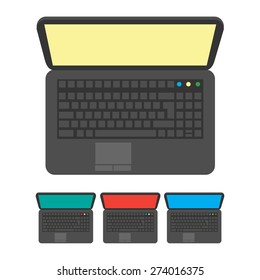 Vector notebook icon, top view