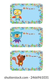 Etiquetas de cuaderno de Vector. diseño de Vector colorido