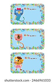 Vector notebook labels.  colorful vector design
