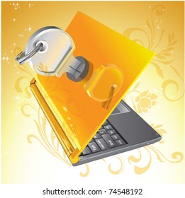 Vector Notebook Lockable pattern