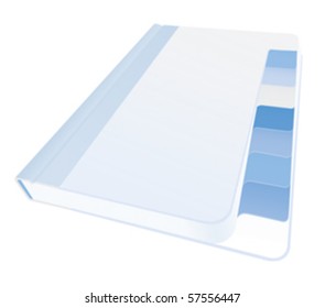 Vector notebook with message of Vacation