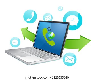 vector notebook net web connection and arrows