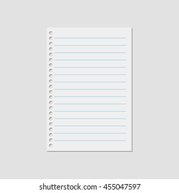 Vector notebook paper