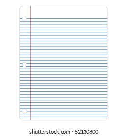 Vector Notebook Paper