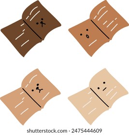 Vector Notebook with Various Expressions | Doodle Style | Cute Minimalist