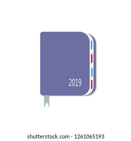 vector notebook for the year 2019