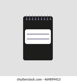 Vector notepad icon.