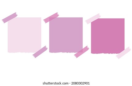 vector notepad icon, paper, note, pad, png light pink and dark pink vector on white background, premium quality hd
