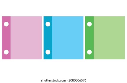 vector notepad icon, paper, note, pad, pink blue and green color png
vector on a white background, HD premium quality