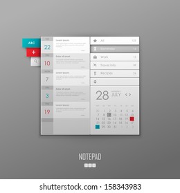 Vector notepad template design