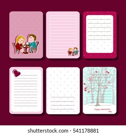 Vector Notepad for Valentine's day