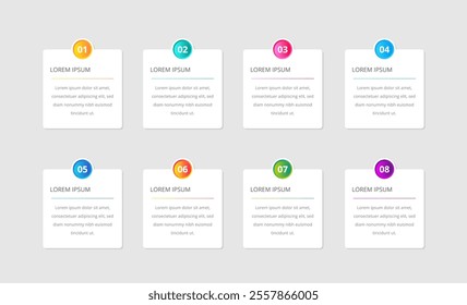 Vector Notes Collection. Text Boxes Infographic Set with Place for Your Data.