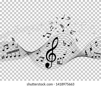 Vector Notes Design With Transparency Grid on Back. Vector Illustration.