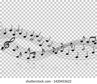 Vector Notes Design With Transparency Grid on Back. Vector Illustration.