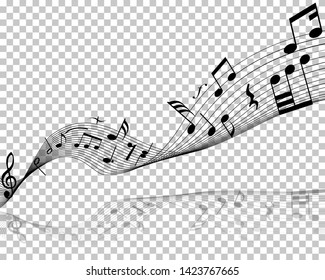 Vector Notes Design With Transparency Grid on Back. Vector Illustration.