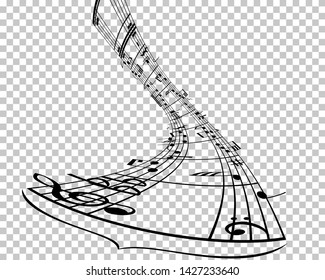 Vector Notes Design With Transparency Grid on Back. Vector Illustration.