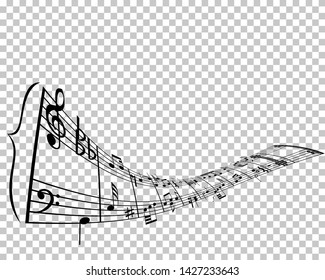 Vector Notes Design With Transparency Grid on Back. Vector Illustration.