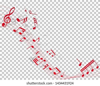 Vector Notes Design With Transparency Grid on Back. Vector Illustration.