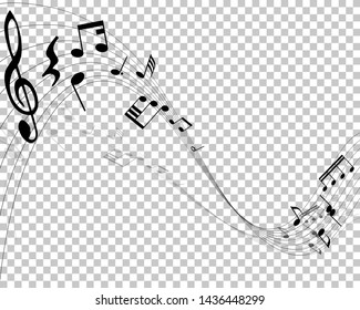 Vector Notes Design With Transparency Grid on Back. Vector Illustration.