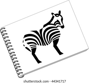 Vector. Notes with zebra 06