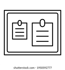  Vector Notice Board Outline Icon Design
