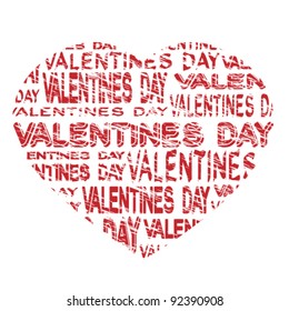 Vector notice board - valentines day grunge label