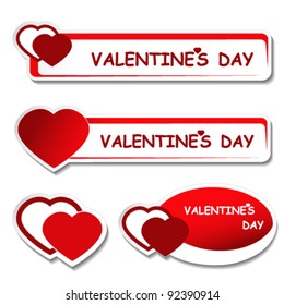 Vector notice board - valentines day label