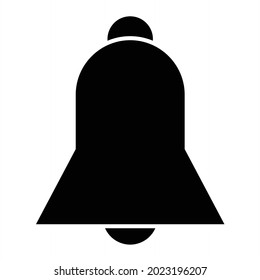 Vector Notification Bell Glyph Icon Design
