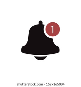 Vector notification bell icon isolated on white background for alarm clock, subscribe button, smartphone application alert, incoming message. Ringing bell social media UI interface. 10 eps