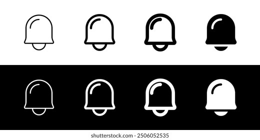 Icono de campana de notificación de Vector. Perfecto para interfaces de App y Web, infografías, presentaciones, marketing, etc.