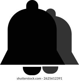 Ícone de sino de notificação de vetor usado para alertas, lembretes ou atualizações em aplicativos e interfaces da Web. Limpo, mínimo e totalmente editável.