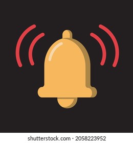 Vector Notification message bell icon alert and alarm icon. 3d vector illustration.