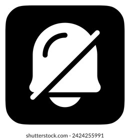 Vector notification off, bell icon. Perfect for app and web interfaces, infographics, presentations, marketing, etc.