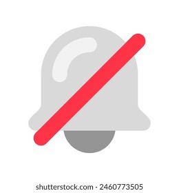 Vector notification off, bell icon. Perfect for app and web interfaces, infographics, presentations, marketing, etc.