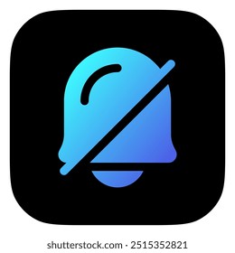 Vector notification off, bell icon. Perfect for app and web interfaces, infographics, presentations, marketing, etc.