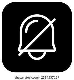 Vector notification off, bell icon. Perfect for app and web interfaces, infographics, presentations, marketing, etc.