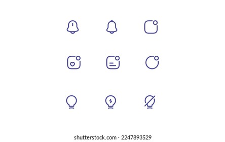 Vector Notifications Icons Set for Business