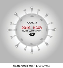 Vector novel corona virus illustration.  Viruses cells.