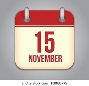 Vector November calendar app icon