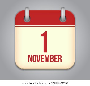 Vector November calendar app icon