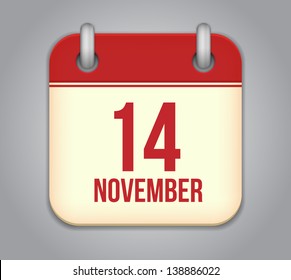 Vector November calendar app icon