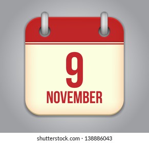 Vector November calendar app icon